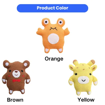 Size dimensions of animal-shaped catnip plush cat toys measuring 4.33in 11cm for indoor cats