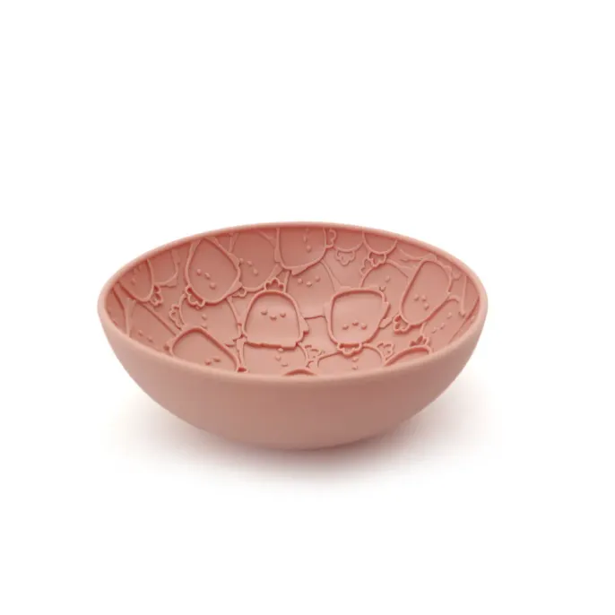 Pink Silicone Wobble Dog Slow Feeder Bowl Pink wobble slow feeder bowl made from food grade silicone for pets