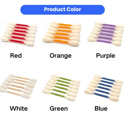 Color Options for Giant Cotton Swab Cat Toys Multiple color giant cotton swab cat toys including red orange purple white green and blue