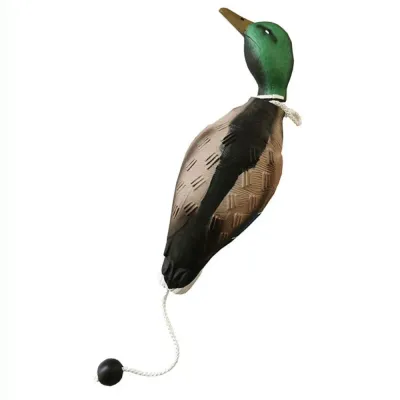 EVA Floating Duck Dog Toy for Water Fetch Training Realistic EVA floating duck dog toy with weighted rope ball for water retrieval and outdoor training