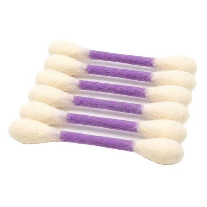 Purple Felt Giant Cotton Swab Cat Toy Set Purple giant cotton swab cat toy set with soft felt texture for cats