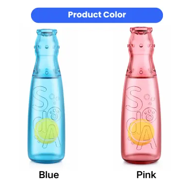 Blue and pink squeaky bottle dog toy color choices for pet stores and wholesale buyers