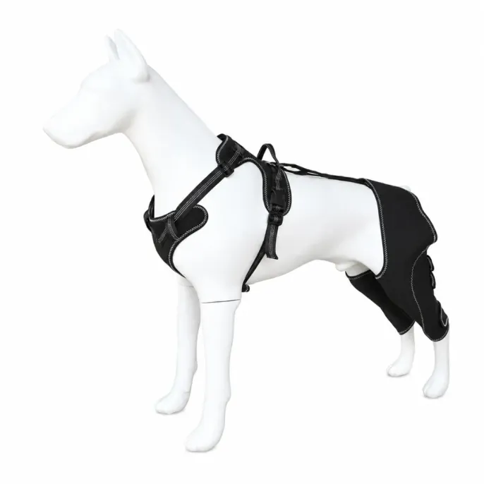 Dog Knee Brace for Back Leg Joint Support Adjustable dog knee brace for back leg support and joint protection recovery wrap for dogs