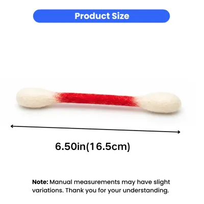 Large Size Giant Cotton Swab Cat Toy 6.5 Inch Large giant cotton swab cat toy measuring 6.5 inches for cats to grab and kick