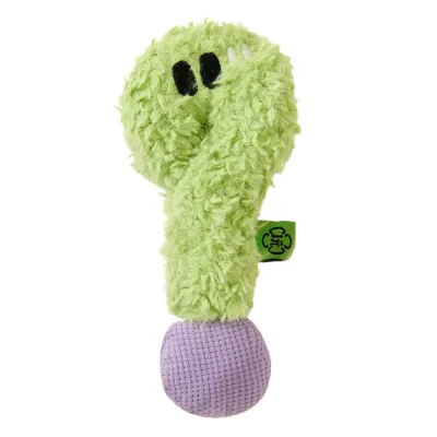Green Plush Catnip Sound Toy with Bell for Cats Green plush cat toy with built-in sound ball and soft fuzzy fabric for indoor cats