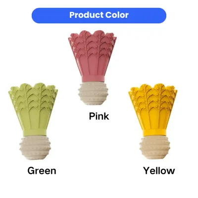 Shuttlecock Dog Toy Color Options Green Yellow Pink | Petfairs Shuttlecock dog chew toy available in green yellow and pink colors with textured bite resistant design