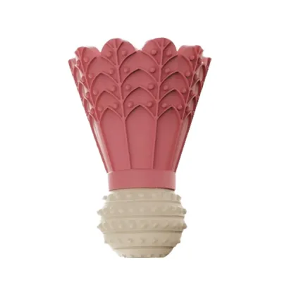 Pink Badminton Shuttlecock Dog Chew Toy Wholesale Pink badminton shuttlecock shaped dog chew toy with textured rubber surface