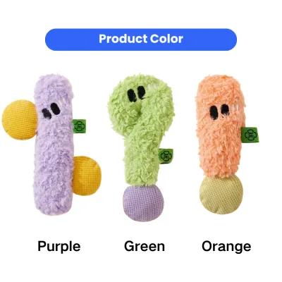Catnip Plush Sound Cat Toys Multiple Colors | Interactive Cat Toys Wholesale Plush catnip sound cat toys available in purple green and orange colors for playful indoor cats
