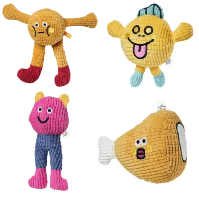 Cute Cat Playing with Plush Catnip Squeaky Toys Fluffy gray cat playing with colorful plush catnip squeaky toys for indoor cats