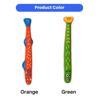 Orange and green fish body pillow cat toys available in multiple colors