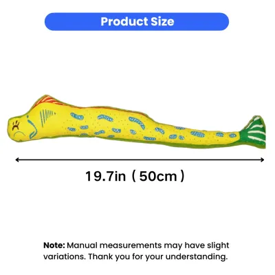 Large 19.7 inch plush fish cat toy with catnip filling and crinkle sound for cats