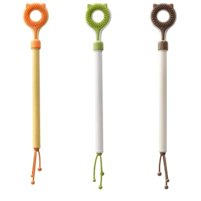Adjustable double-sided cat massage stick with soft massage head and teaser design for cats
