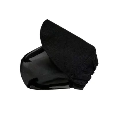 Breathable Dog Protective Head Cover for Outdoor Safety Black breathable dog protective head cover with mesh face shield for outdoor walking and anti-biting protection