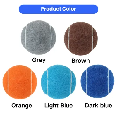 Dog Dental Chew Tennis Ball Color Options Color options of dog dental chew tennis balls in grey, brown, orange and blue