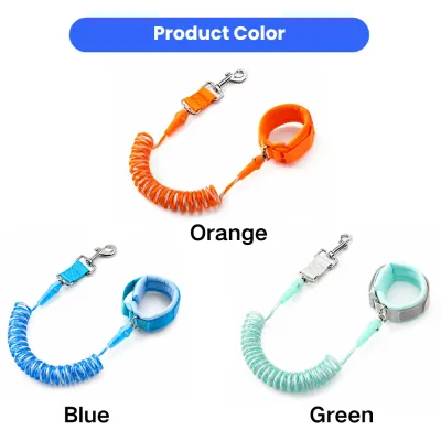 Reflective anti-escape dog leash available in orange blue and green color options
