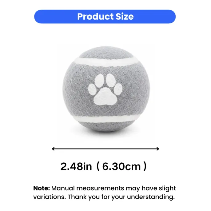 2.48in Dog Bounce Ball Size Reference Dog bounce ball measuring 2.48 inches 6.30cm for small and medium dogs