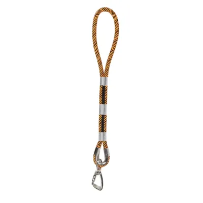 Orange braided tactical dog leash with metal clip for large breed dog walking