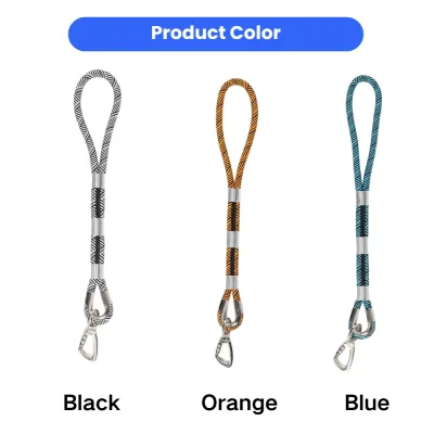 Tactical rope dog leash available in black orange and blue colors for medium and large dogs