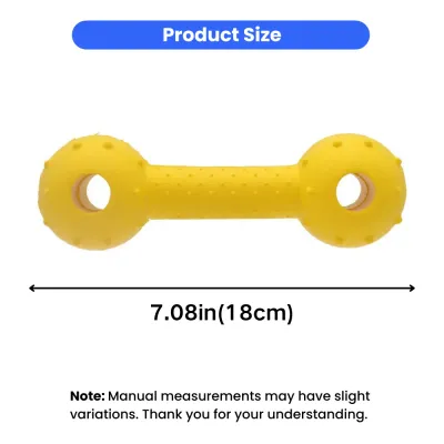 EVA dumbbell dog toy size measurement 7.08 inches 18cm lightweight dog chew toy