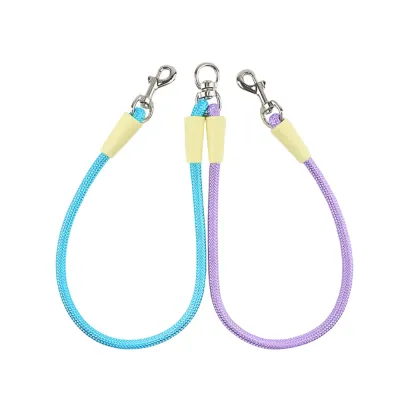 Double Dog Leash Splitter for Walking Two Dogs Durable double dog leash splitter with swivel ring for walking two dogs safely and tangle free