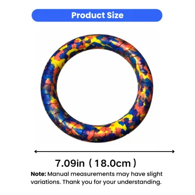 EVA dog pull ring toy measuring 7.09in (18cm) diameter for medium and large dogs