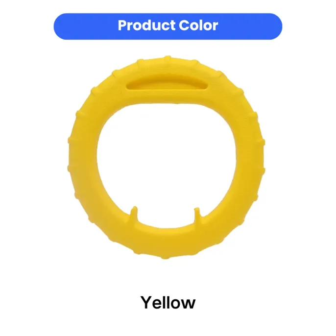 Yellow EVA Ring Dog Toy Color Display Yellow EVA ring dog toy color option for pet stores and wholesale buyers