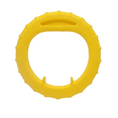 EVA Ring Dog Toy for Aggressive Chewers Wholesale Yellow EVA ring dog toy made from lightweight non-toxic material for interactive fetch and chew play