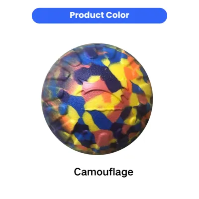 EVA Camouflage Ball Dog Toy Color Option Camouflage color EVA dog ball toy with textured surface for interactive play and training