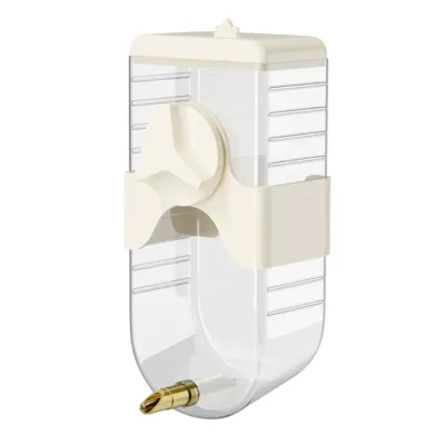 White Bird Water Dispenser for Parrot Cage 350ml White bird cage water dispenser with copper nozzle and transparent reservoir