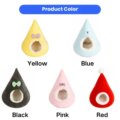 Plush Hamster Nest Bed Available in 5 Colors Warm hamster nest bed available in yellow, blue, black, pink and red colors