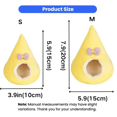 Hamster Nest Bed Size Guide S and M Hamster sleeping nest dimensions in S and M sizes for small pets