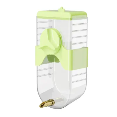 Parrot Water Dispenser No-Leak Bird Cage Water Bottle Green Green parrot water dispenser with copper drinking nozzle for bird cages