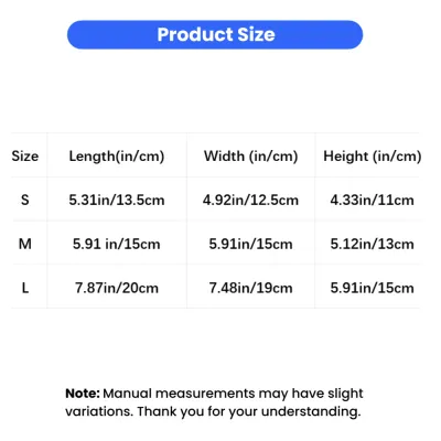 Hamster bed dimensions in S M and L sizes for small pets and rodents