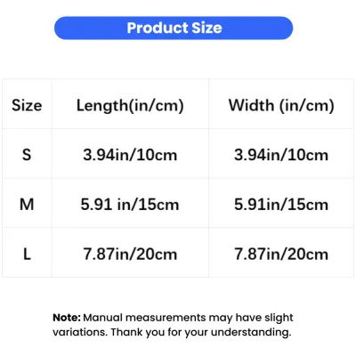 Hamster Bed Size Guide for Small Animals Size chart of plush hamster bed showing dimensions for S, M and L sizes
