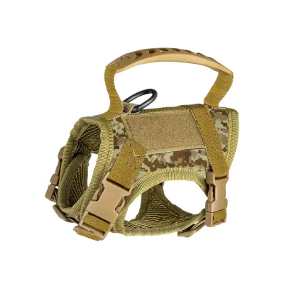 Camouflage Adjustable Cat Harness for Outdoor Cats Camouflage cat harness with handle breathable mesh and escape proof buckles