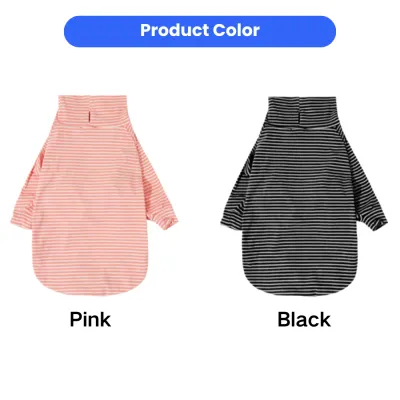 Striped Dog Loungewear Color Options Pink and Black Pink and black striped dog loungewear color options for medium and large breed dogs