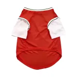 Red lightweight mesh dog shirt for large breed dogs with breathable fabric