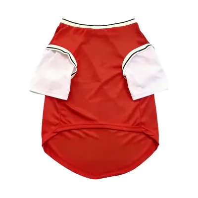 Red Breathable Mesh Dog Shirt for Large Dogs Red lightweight mesh dog shirt for large breed dogs with breathable fabric