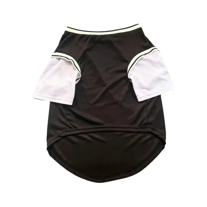 Black breathable mesh dog shirt for large dogs with lightweight cooling fabric