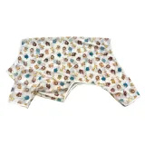 Lion print breathable mesh vest for large breed dogs in White A pattern
