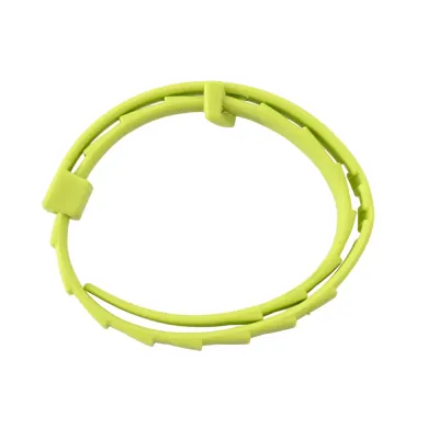Lime green flea and tick collar for dogs with adjustable breakaway design