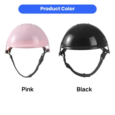 Pet Safety Helmet Available in Pink and Black Pet safety helmet color options in pink and black for dogs and cats