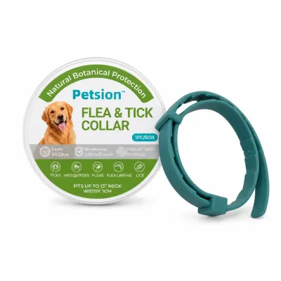 Petsion dog flea and tick collar with natural botanical protection formula for flea mosquito and tick control