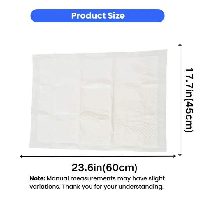 Cat Pheromone Training Pad Size 23.6 x 17.7 Inches Cat pheromone training pad dimensions measuring 23.6 inches by 17.7 inches with absorbent surface design