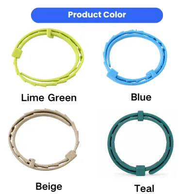 Cat calming collar color options including lime green blue beige and teal
