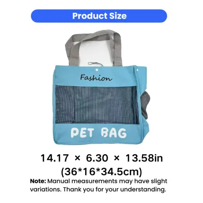 Pet Carrier Tote Bag Size Dimensions 36 x 16 x 34.5 cm Dimensions of breathable pet carrier tote bag measuring 36 x 16 x 34.5 cm for cats and small pets