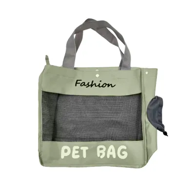 Green Pet Travel Tote Carrier Bag for Cats and Small Dogs Green breathable pet travel tote carrier bag with mesh window for cats and small dogs