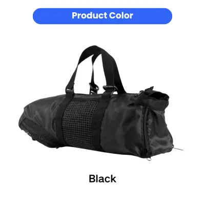 Portable Cat Grooming Restraint Bag Black Black portable cat grooming restraint bag with breathable mesh and multiple zipper openings