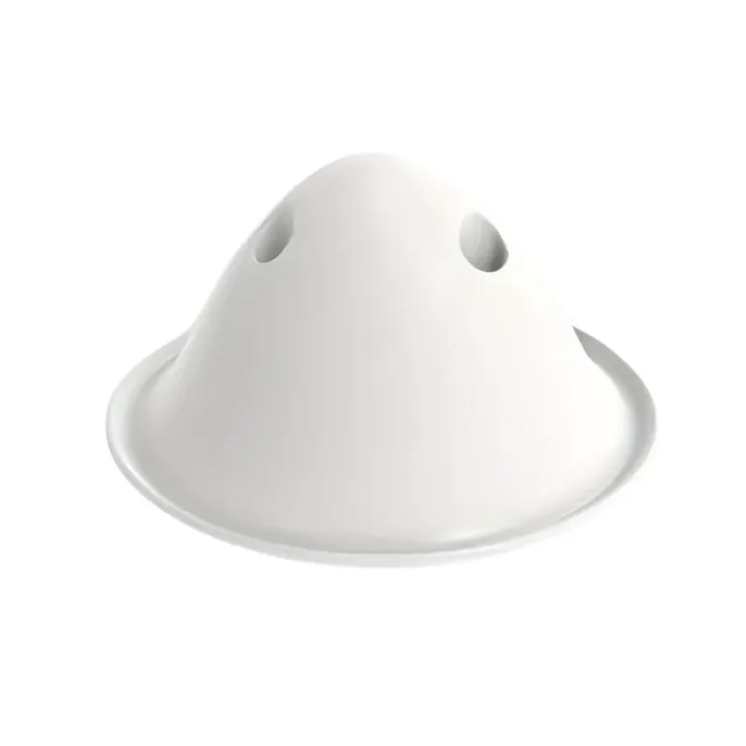 White Dog Treat Dispenser Hide and Seek Toy White dog treat dispenser toy made from durable pet-safe plastic for enrichment and training