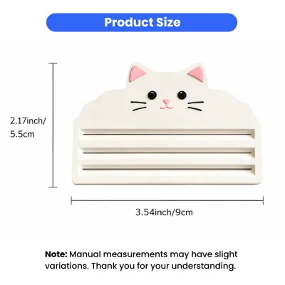 Cat Food Squeezer Size Details 9cm x 5.5cm Compact cat food squeezer measuring 9cm wide and 5.5cm high for easy storage